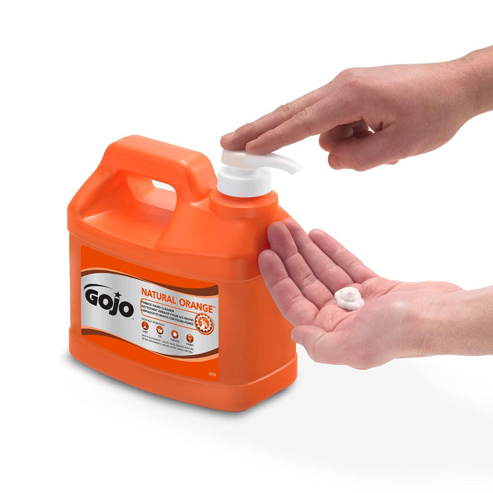 GOJO NATURAL ORANGE - Limpiador de manos de piedra pómez, loción de...