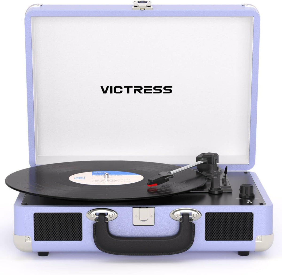 Tocadiscos de maleta, reproductor de vinilo Bluetooth de entrada y