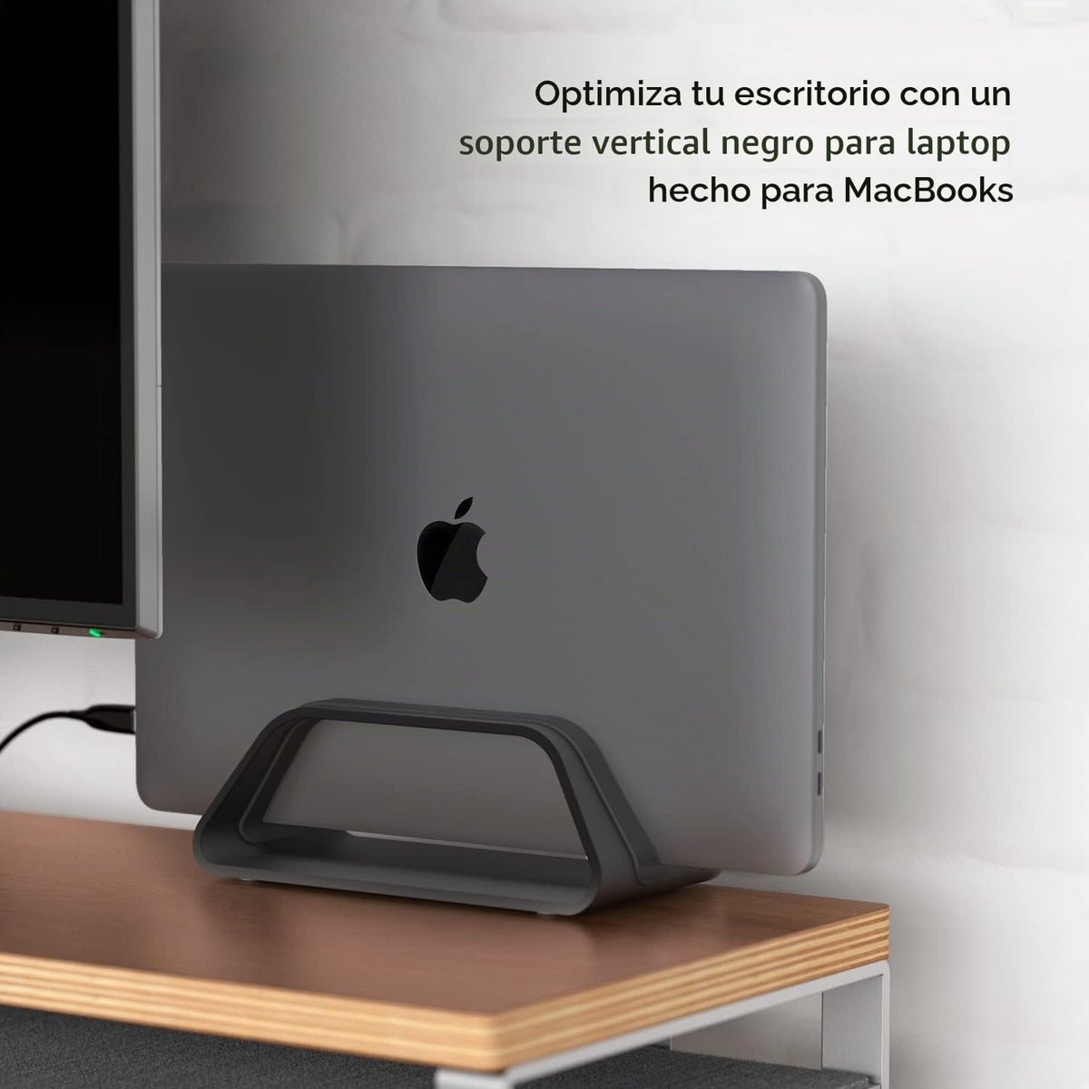 HumanCentric Soporte vertical para laptop compatible con MacBook Pro y MacBook Air, soporte para escritorio de computadora personal, aluminio, insertos intercambiables para adaptarse a diferentes
