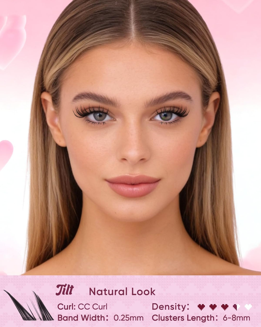 OKAYLOVE Extensiones de pestañas inferiores de 0.315 a 0.315 pulgad...