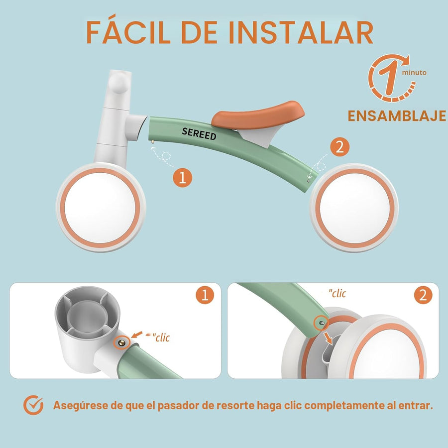 SEREED - Bicicleta de equilibrio para bebés de 1 año, niños y niñas...