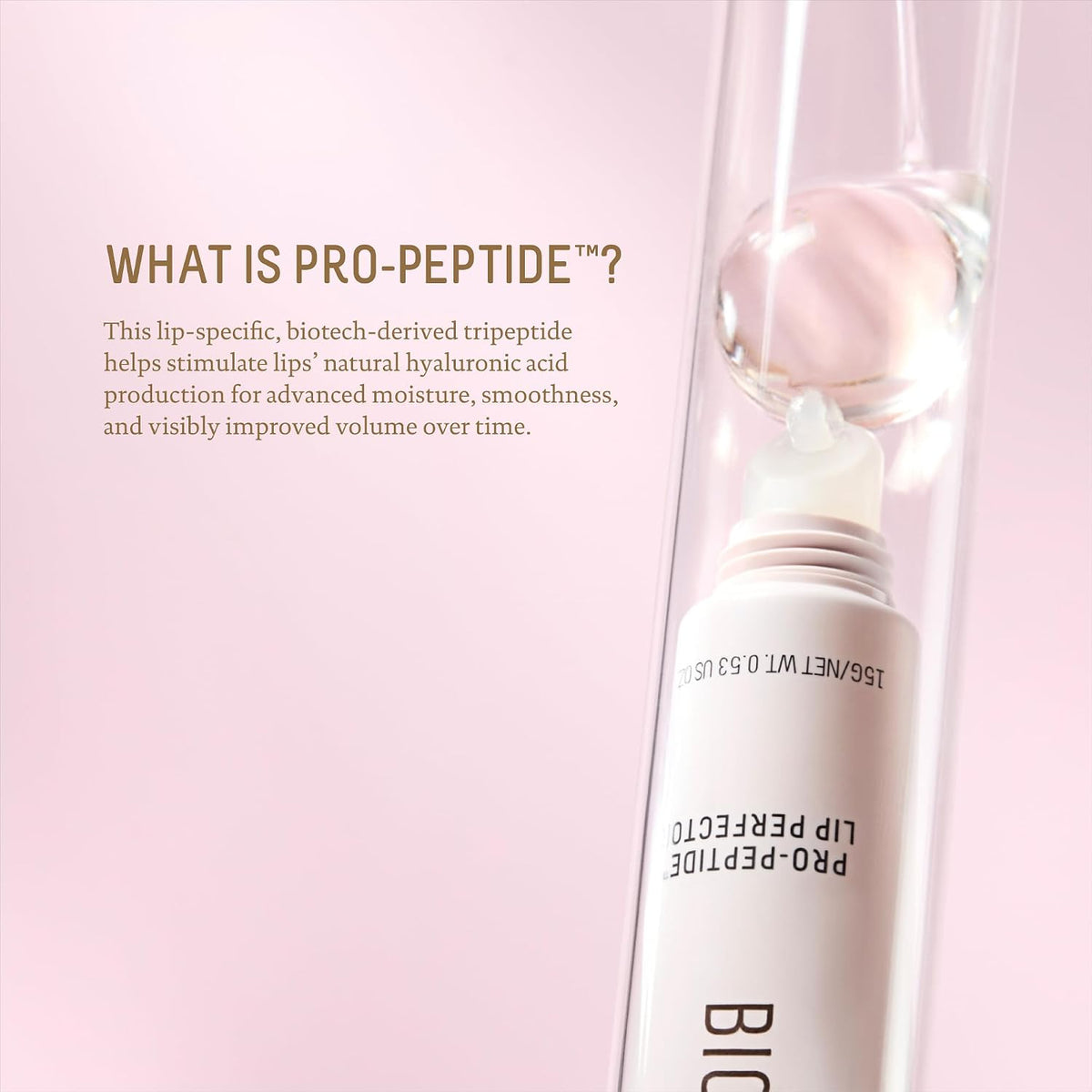 Biossance Pro-Peptide Lip Perfector \u2013 Bálsamo labial vegano Tr...