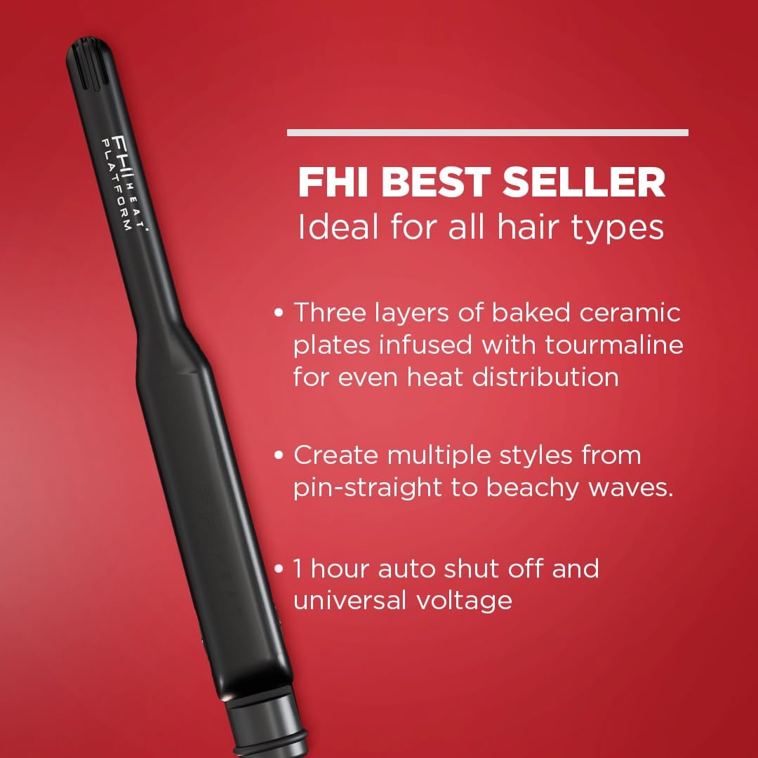 FHI HEAT Plancha de pelo de turmalina Platform Pro Styling para tod...