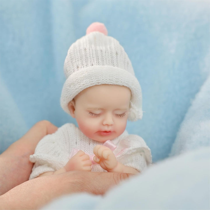 Cloveray Muñeca de bebé Reborn de silicona de 8 pulgadas, suave al...