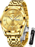OLEVS Relojes para Hombres de Negocios de Acero Inoxidable, a Prueba de Agua, Estilo Casual Formal