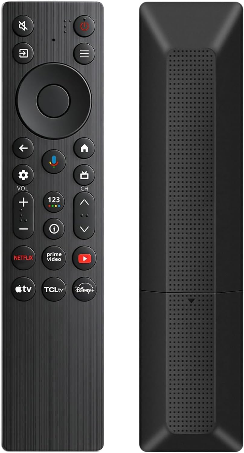 RC923A FMB1 Reemplazo de control remoto por voz, compatible con TCL Google Smart TV 4K HDR QLED Mini LED TV QM5K QM6K QM6K PRO QM7K Q77K X11K Series