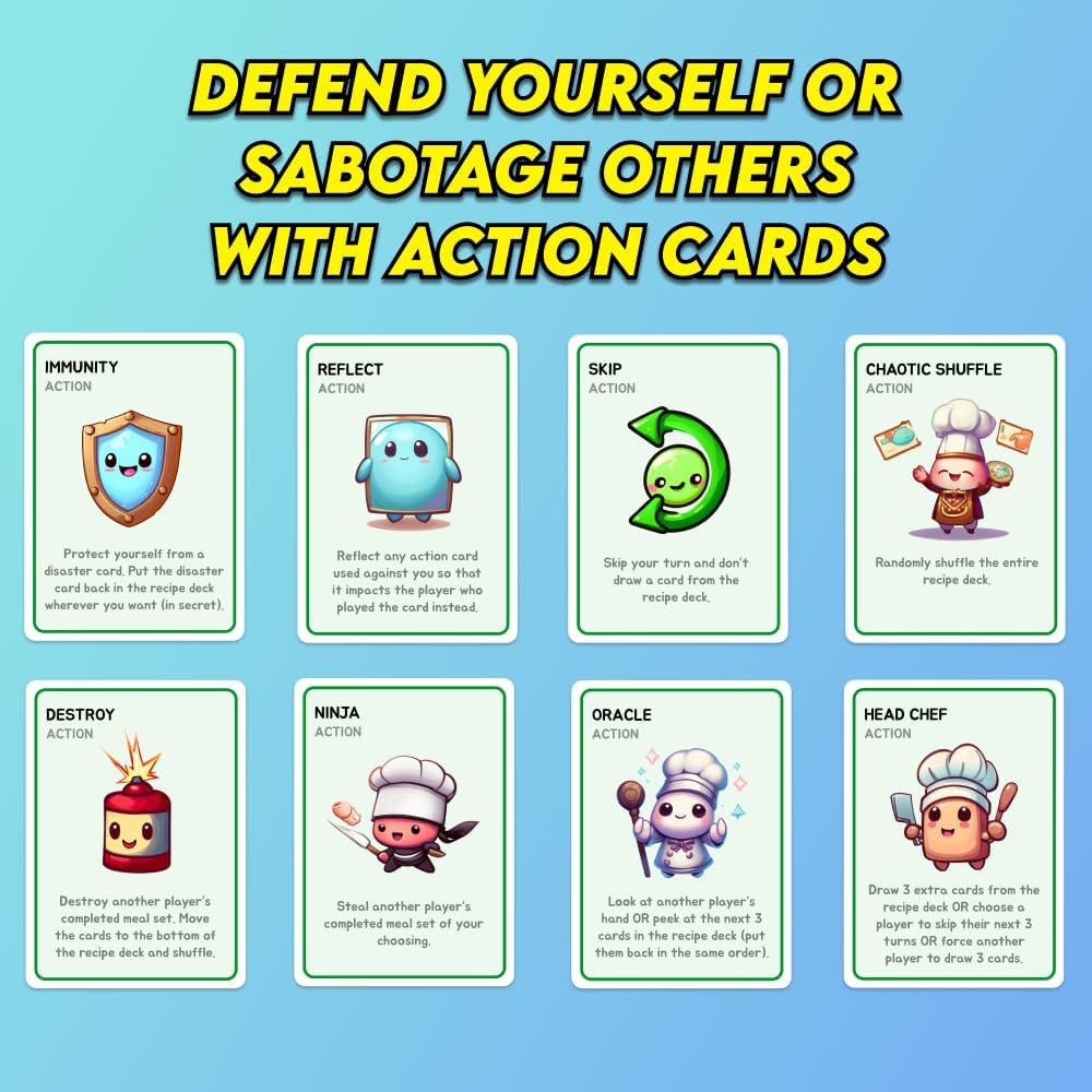 Juego de cartas de comida asiática | Juego de estrategia familiar para adultos, adolescentes y niños | A partir de 7 años | 2-6 jugadores | Tiempo de juego promedio de 10 a 30