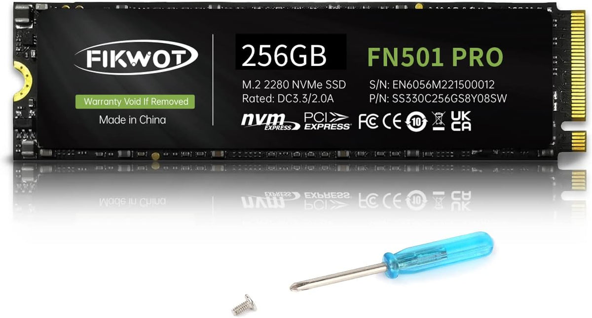Fikwot FN501 Pro 256GB NVMe SSD - M.2 2280 PCIe Gen3 x4 Unidad de E...