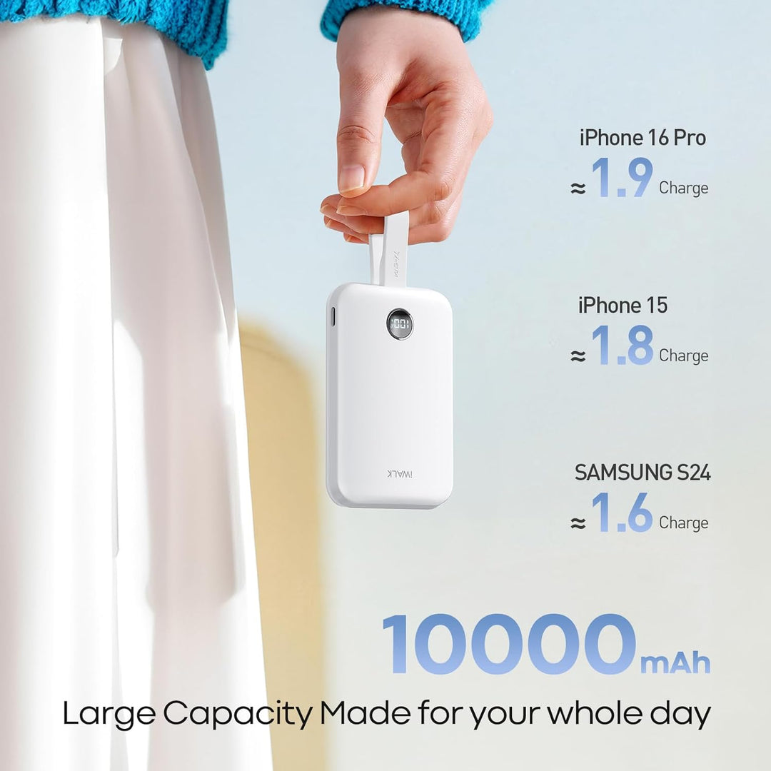 iWALK Banco de Energía Magnético de 10000 mAh, Cargador Portátil In...