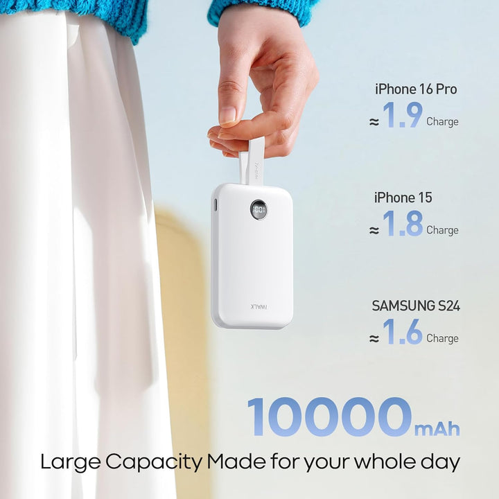iWALK Banco de Energía Magnético de 10000 mAh, Cargador Portátil In...
