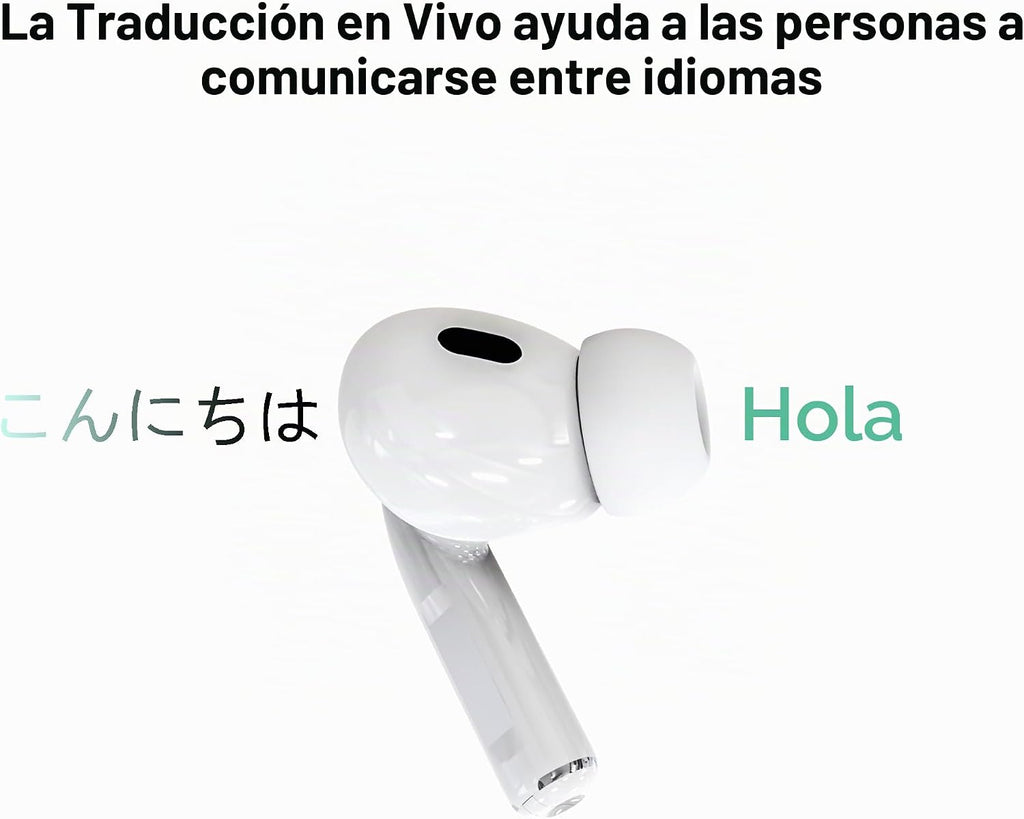 ONES MusPlayE - Auriculares inalámbricos AI, traductor AI, Bluetooth 5.4 con pantalla táctil, cancelación activa de ruido, conexión con aplicación, bajos de alta fidelidad, para iPhone, Android