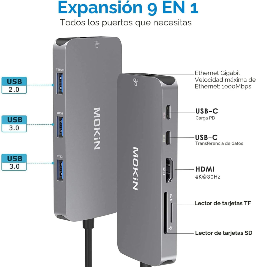 MOKiN, UC0501, hub USB de 3 puertos