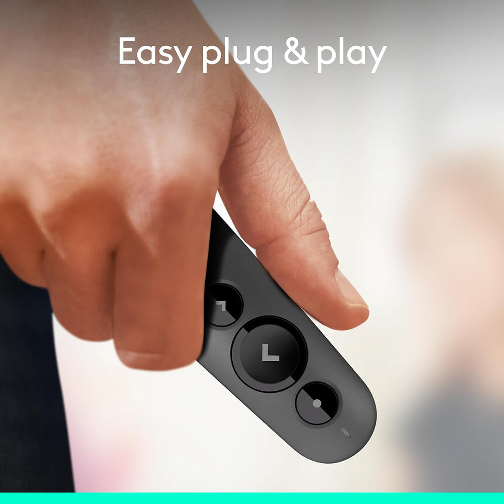 Logitech Presentador inalámbrico R500s PowerPoint Clicker con puntero láser