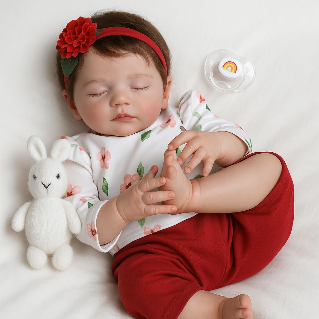 SCOM Muñeca realista de bebé Reborn de 20 pulgadas, niña dormida re...