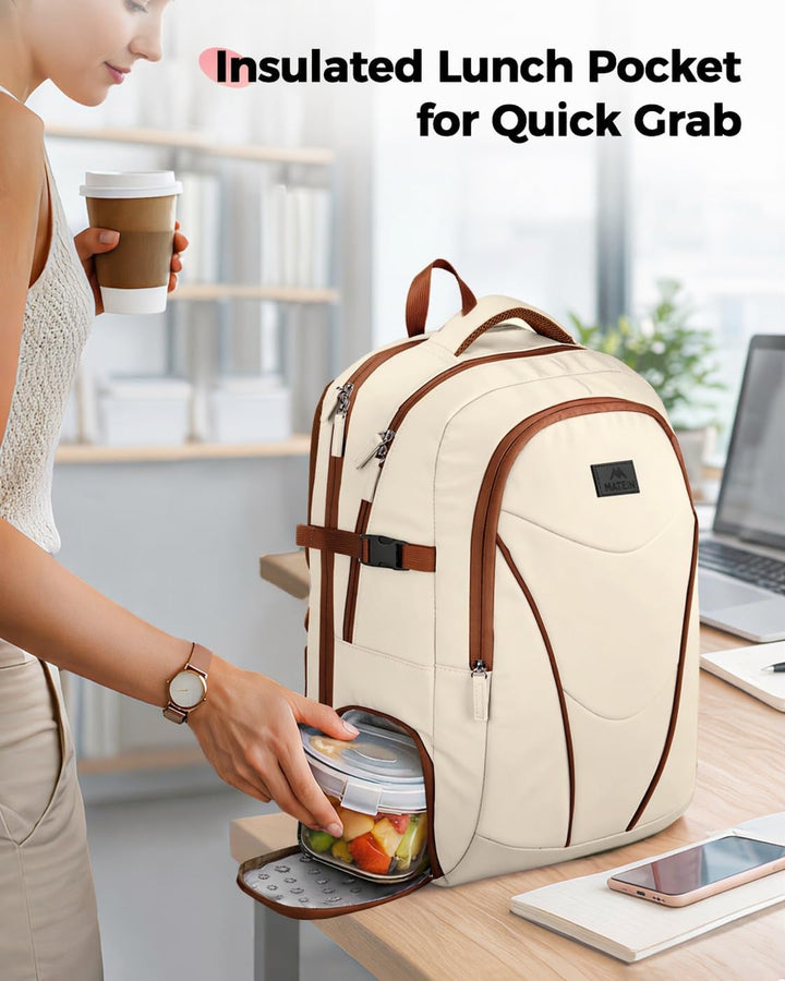 MATEIN HER Mochila de trabajo para laptop con compartimento para al...