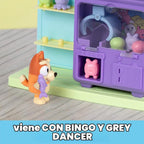 Set de juego Bluey Bingo's Claw Machine, Garra funcional, 6 premios