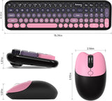 MOFII Combo de teclado y mouse inalámbricos, teclado pequeño compac...