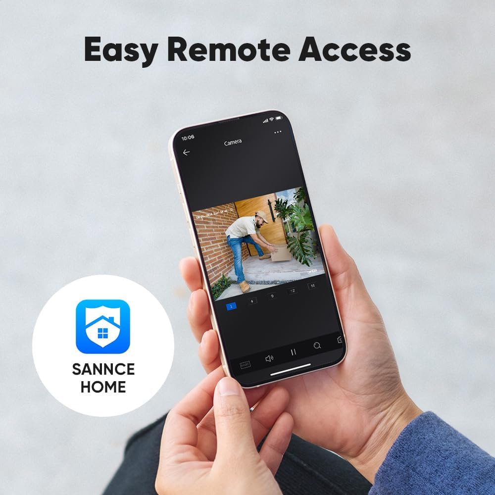 SANNCE Sistema de cámara de seguridad con cable 1080P, CCTV 8 canal...