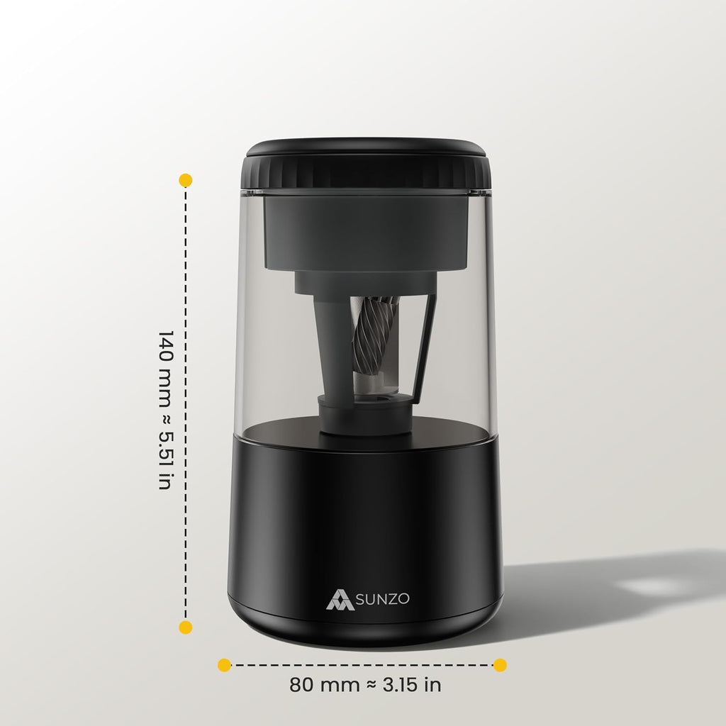 SUNZO Sacapuntas eléctrico, completamente automático, batería recargable