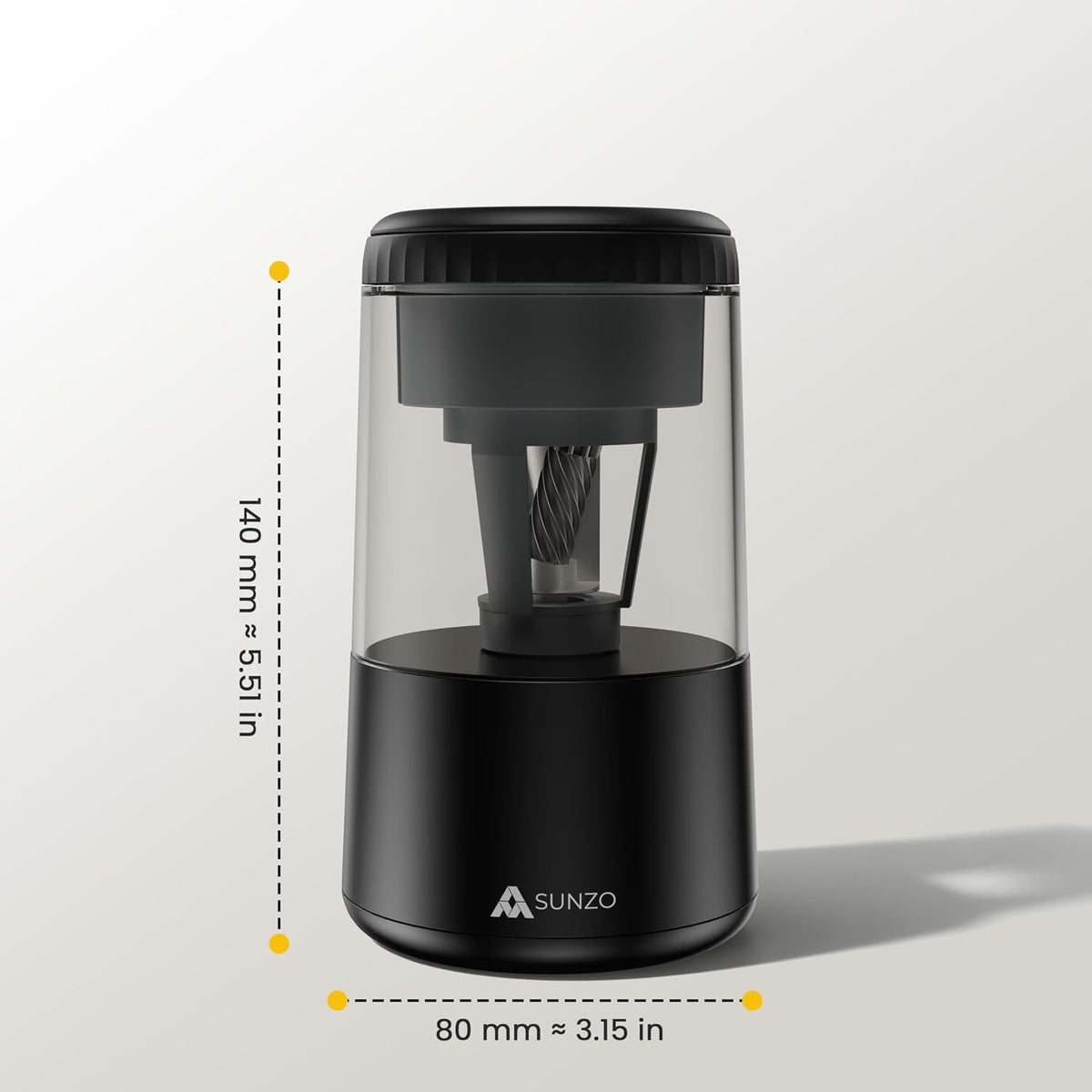 SUNZO Sacapuntas eléctrico, completamente automático, batería recargable