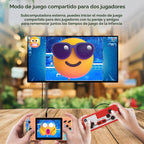Consola de juegos portátil retro, pantalla HD de 3.5 pulgadas, 800 juegos clásicos, modo de juego para un jugador o para 2 personas, consola de juegos retro, gris/rosa (gris)