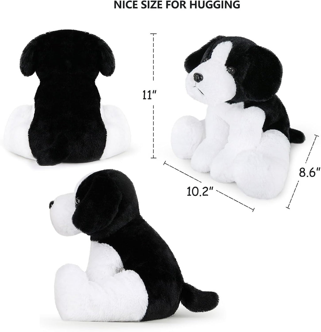 WEIGEDU - Peluche de perro pastor Beagle blanco y negro