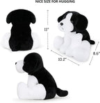 WEIGEDU - Peluche de perro pastor Beagle blanco y negro