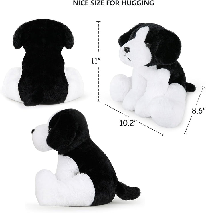 WEIGEDU - Peluche de perro pastor Beagle blanco y negro | Para niño...