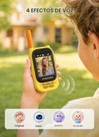FOREDOM Radio de Video Recargable: Walkie Talkies para Niños, Alcance Largo para Niños y Niñas