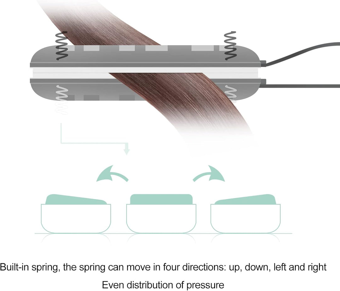 Mini alisador de pelo 2 en 1, enchufe estadounidense, placa de turm...