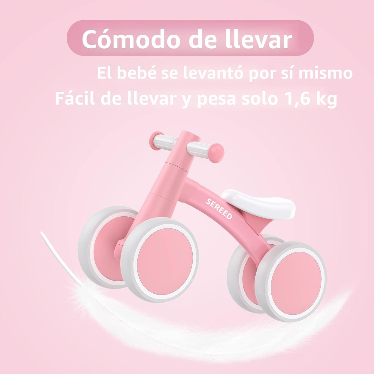 SEREED - Bicicleta de equilibrio para bebés de 1 año, niños y niñas...