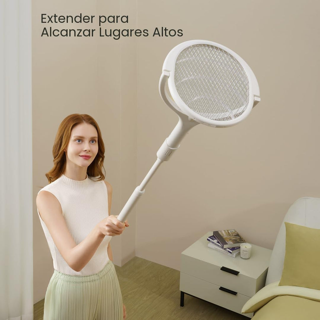 GeckoMan Zapper de Moscas Eléctrico, Raqueta Zapper de Insectos Eléctrica