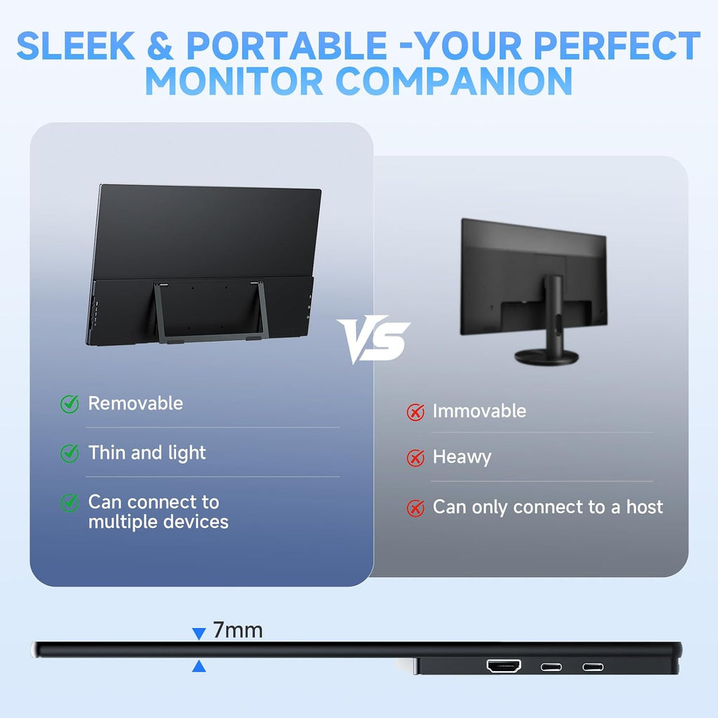 Monitor portátil 4K de 23.8", UHD 3840x2160 IPS 400 nits 100% sRGB