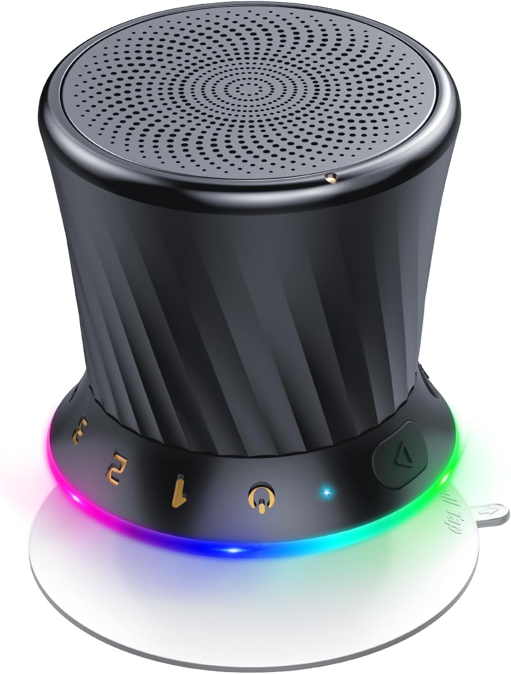 Altavoz de ducha Bluetooth, altavoz portátil impermeable IPX5 con ventosa, mini altavoz Bluetooth 5.3 de graves profundos con micrófono integrado, tiempo de reproducción de 8 horas para baño