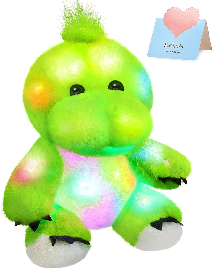 BSTAOFY Animal de peluche de dinosaurio luminoso de 11 pulgadas, li...