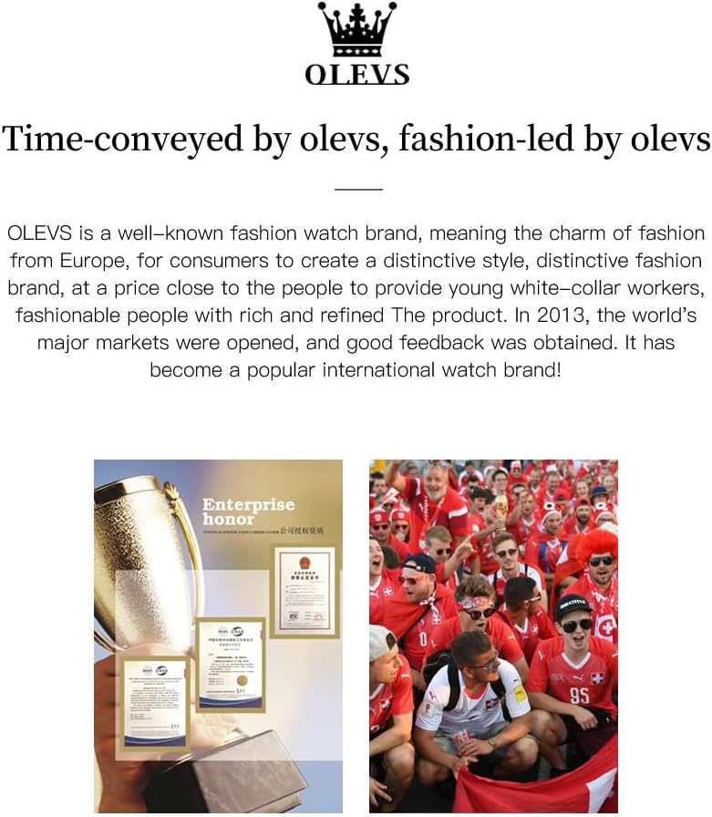 OLEVS Relojes de Oro para Hombres Reloj de Pulsera de Lujo a Prueba de Agua Gran Cara Elegante Acero Inoxidable Analógico Cuarzo Fecha Cronógrafo Luminoso Lectura Fácil Relojes de Negocios Regalos para Hombres Graduación