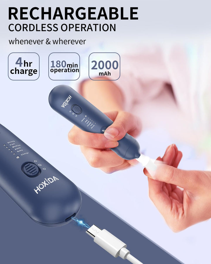 Juego de limas de uñas eléctricas inalámbricas, herramientas de ped...