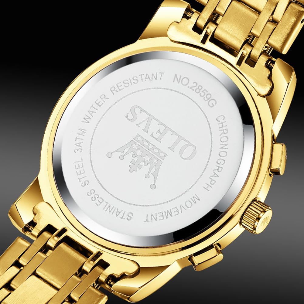 OLEVS Reloj para Hombres Clásico de Negocios en Acero Inoxidable Reloj para Hombre