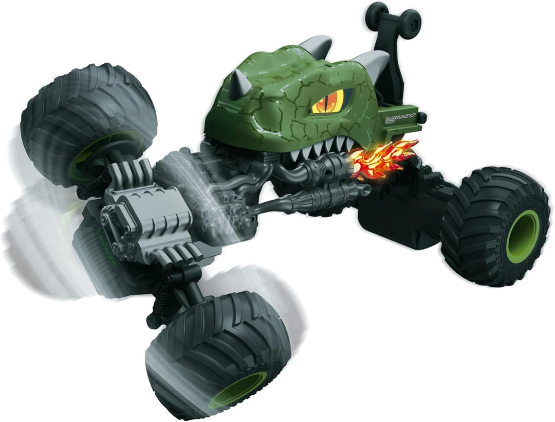 LEXiBOOK, Crosslander Dino, coche de dinosaurio con control remoto,...