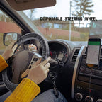 ICWEIMEI - 500 unidades de fundas universales desechables para volante de coche de plástico transparente con bordes elásticos para volantes