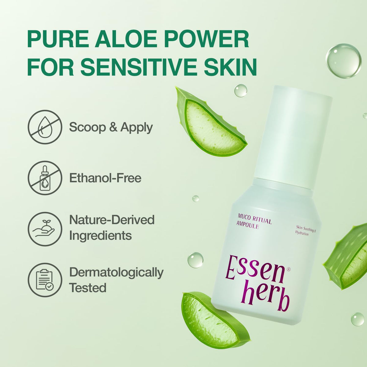 Essenherb Muco Ritual Ampolla \u2013 Gel de aloe vera 95% puro | Su...