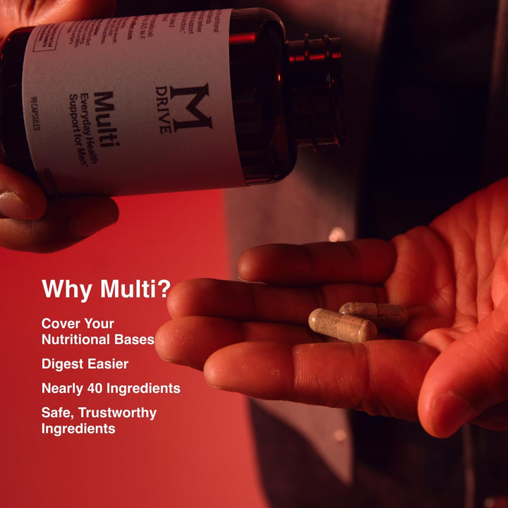 Mdrive Multi para hombres, multivitamínico diario, apoyo para la sa...