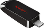 SANDISK Unidad flash USB-C de 128 GB – USB tipo C reversible – Compatible con laptops, tablets y más – hasta 250 MB/s – Negro – SDCZB-128G-G46