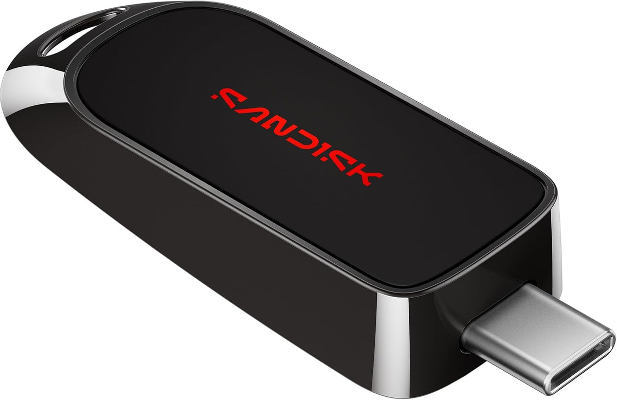 SANDISK Unidad flash USB-C de 128 GB – USB tipo C reversible – Compatible con laptops, tablets y más – hasta 250 MB/s – Negro – SDCZB-128G-G46