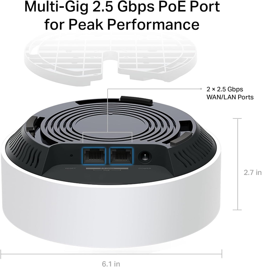 TP-Link AX3000 PoE Mesh WiFi - Malla WiFi 6 para montaje en techo\/...