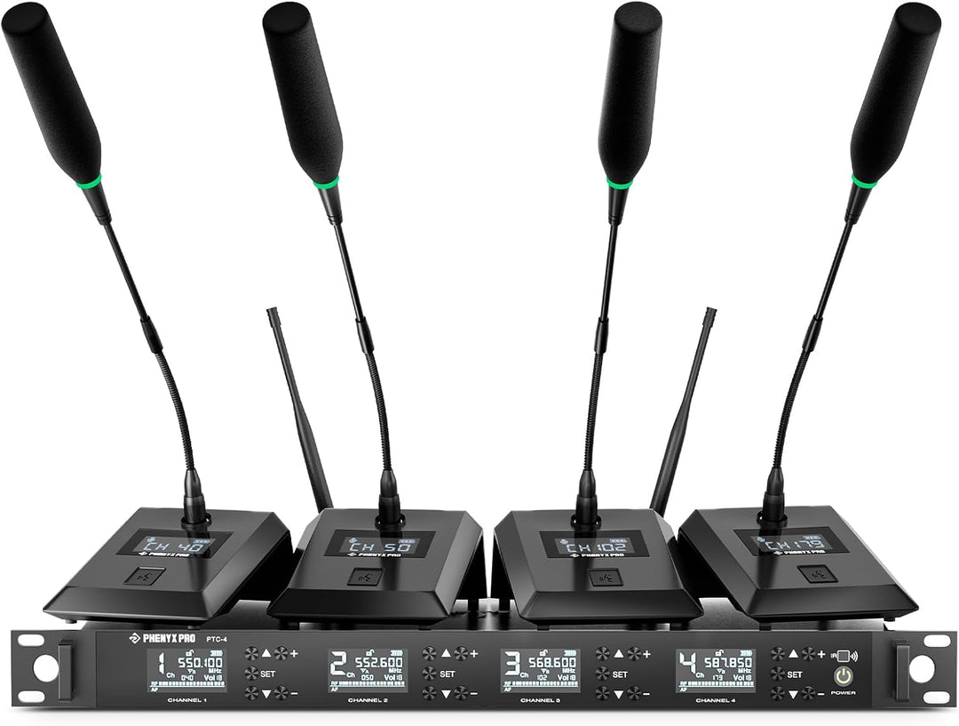 Phenyx Pro Sistema de Micrófono Inalámbrico para Conferencia, Micró...