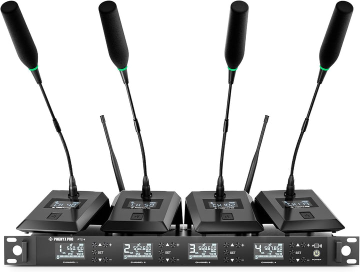 Phenyx Pro Sistema de Micrófono Inalámbrico para Conferencia, Micró...