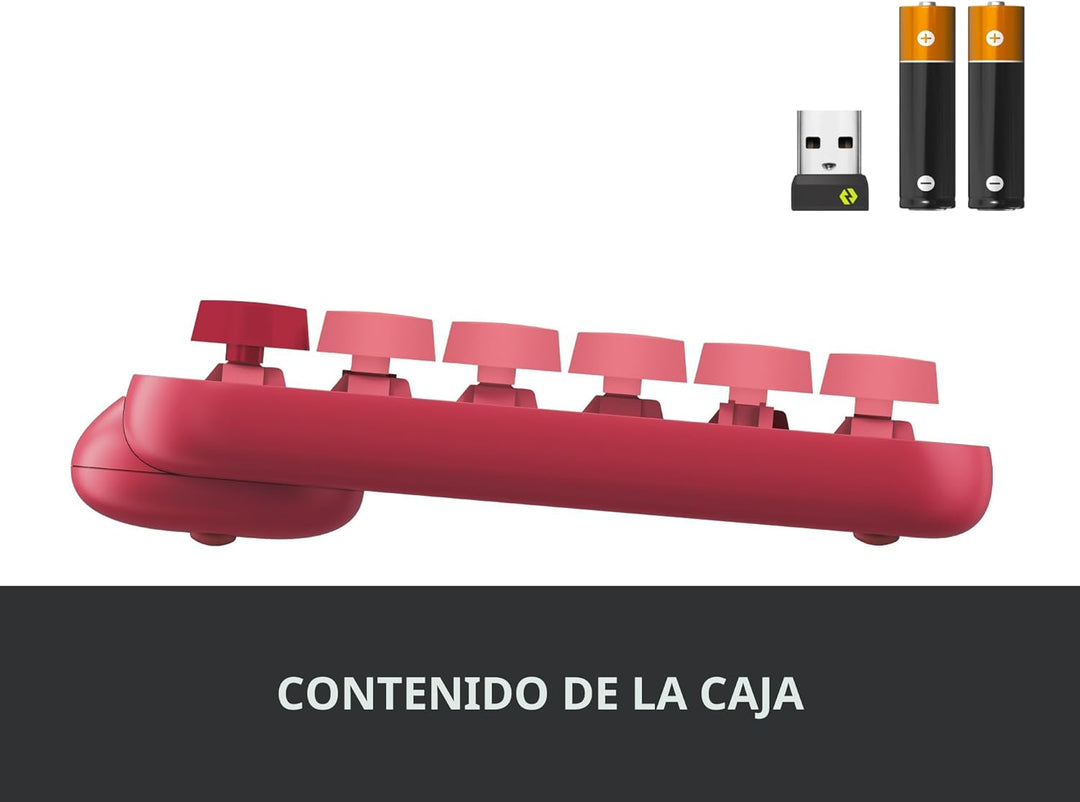 Logitech POP Teclado inalámbrico mecánico con teclas de emojis pers...