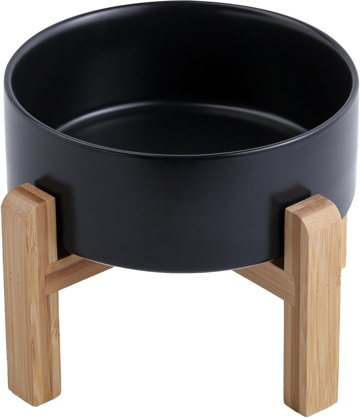 Cuenco de cerámica elevado y elevado para perros de razas pequeñas y medianas, cuenco de agua con soporte, plato de alimentación pesado antideslizante de 6 pulgadas, 3.6 tazas, 28.7 fl oz, 28