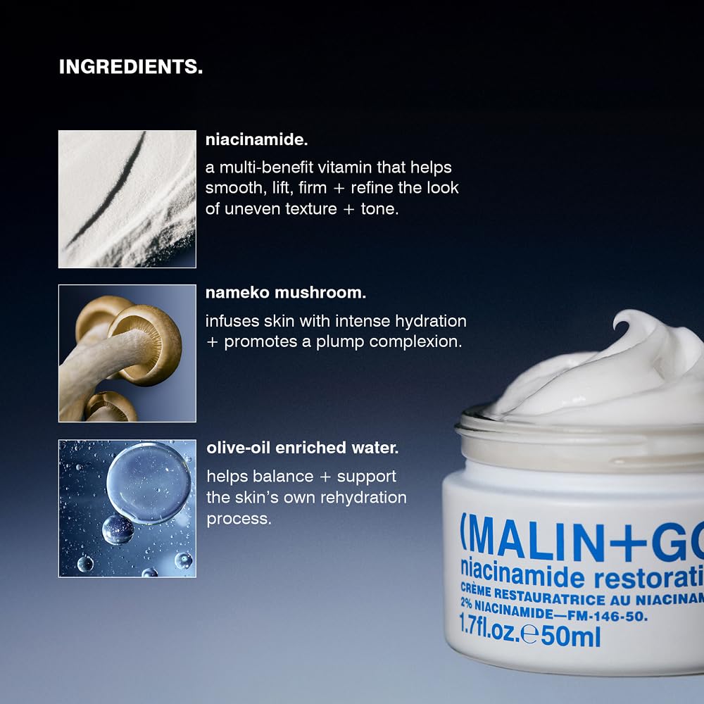 MalinGoetz Crema restauradora de niacinamida 17flOzE50ml